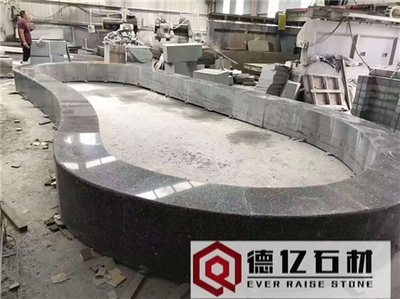 山東石材芝麻黑異形加工